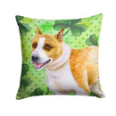 American Staffordshire St Patrick's Throw Pillow - 14x14 Decorative Pillow – Art for Your Home & Patio BB9818PW1414