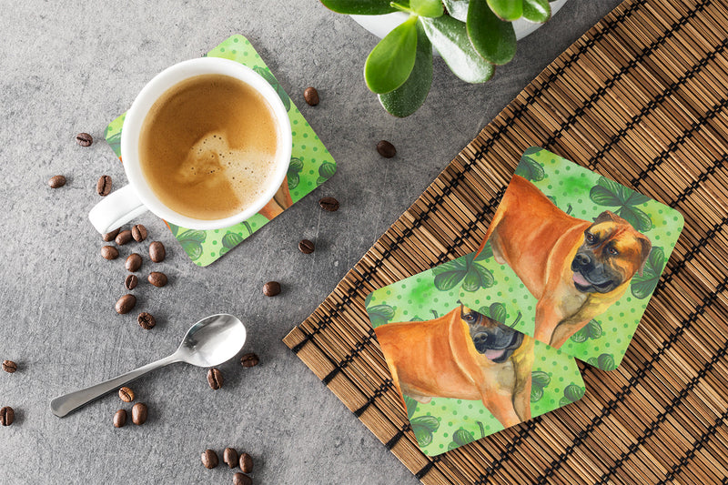 Boerboel Mastiff St Patrick's Foam Coaster  BB9820FC