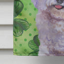 Bichon Frise St Patrick's House Flag 28x40 Porch Sleeve Pole Decorative Outside Yard Banner Artwork Wall Hanging, Polyester
