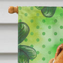 Fox Terrier St Patrick's House Flag 28x40 Porch Sleeve Pole Decorative Outside Yard Banner Artwork Wall Hanging, Polyester