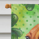 Dachshund St Patrick's House Flag 28x40 Porch Sleeve Pole Decorative Outside Yard Banner Artwork Wall Hanging, Polyester