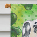Dalmatian St Patrick's House Flag 28x40 Porch Sleeve Pole Decorative Outside Yard Banner Artwork Wall Hanging, Polyester