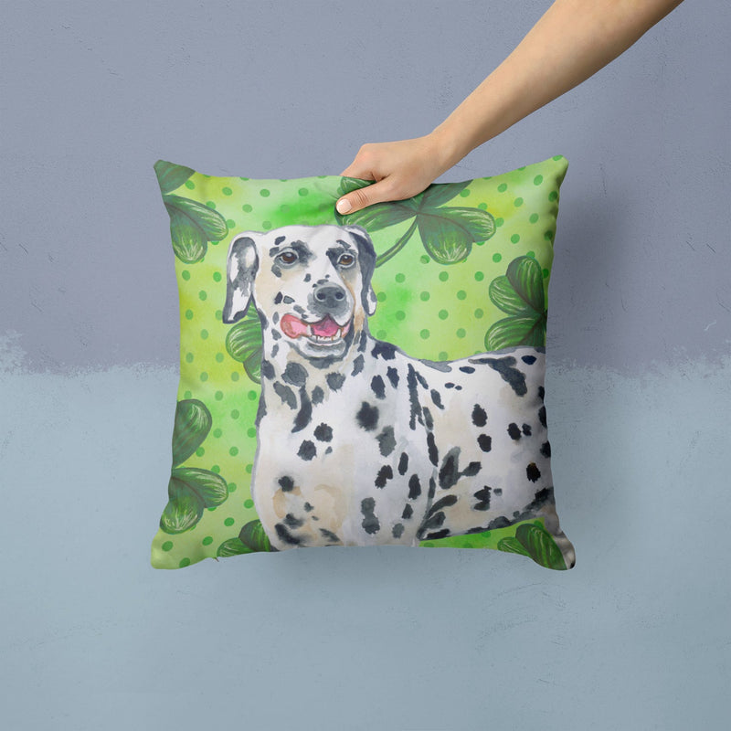 Dalmatian St Patrick's Throw Pillow - 14x14 Decorative Pillow – Art for Your Home & Patio BB9827PW1414