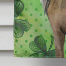 Chinese Crested St Patrick's House Flag 28x40 Porch Sleeve Pole Decorative Outside Yard Banner Artwork Wall Hanging, Polyester