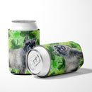 Schnauzer St Patrick's Can or Bottle Hugger Cooler Sleeve for Standard 12 oz Cans, Insulated Foam Beer & Soda Can Hugger Reusable