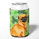 Small Brabant Griffon St Patrick's Can or Bottle Hugger Cooler Sleeve for Standard 12 oz Cans, Insulated Foam Beer & Soda Can Hugger Reusable