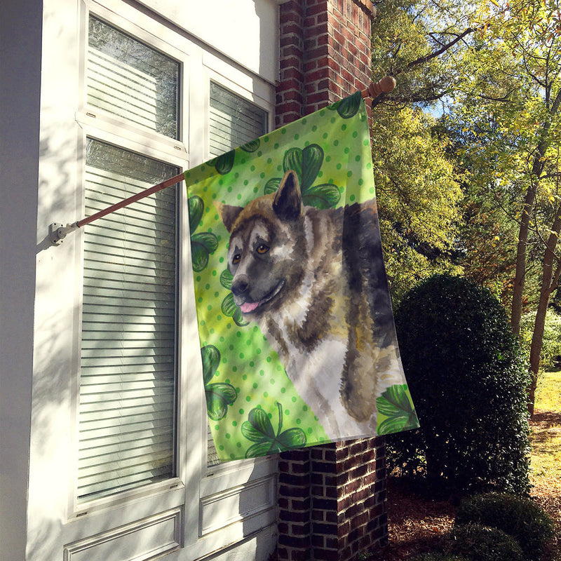 American Akita St Patrick's Flag Canvas House Size BB9843CHF