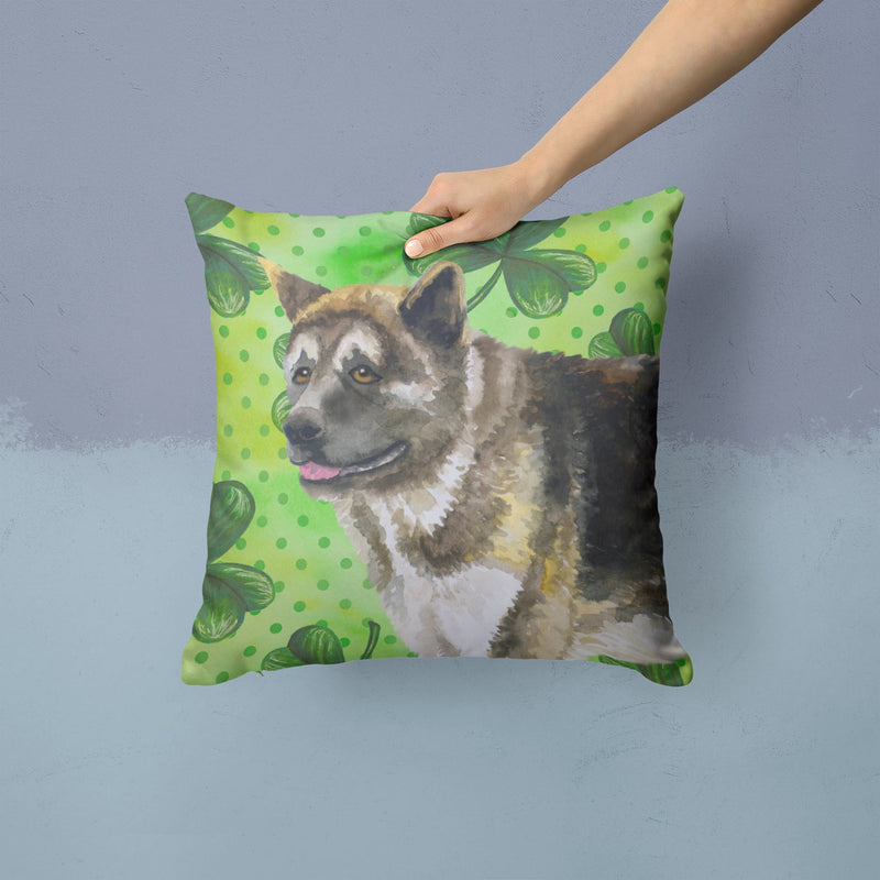 American Akita St Patrick's Throw Pillow - 14x14 Decorative Pillow – Art for Your Home & Patio BB9843PW1414