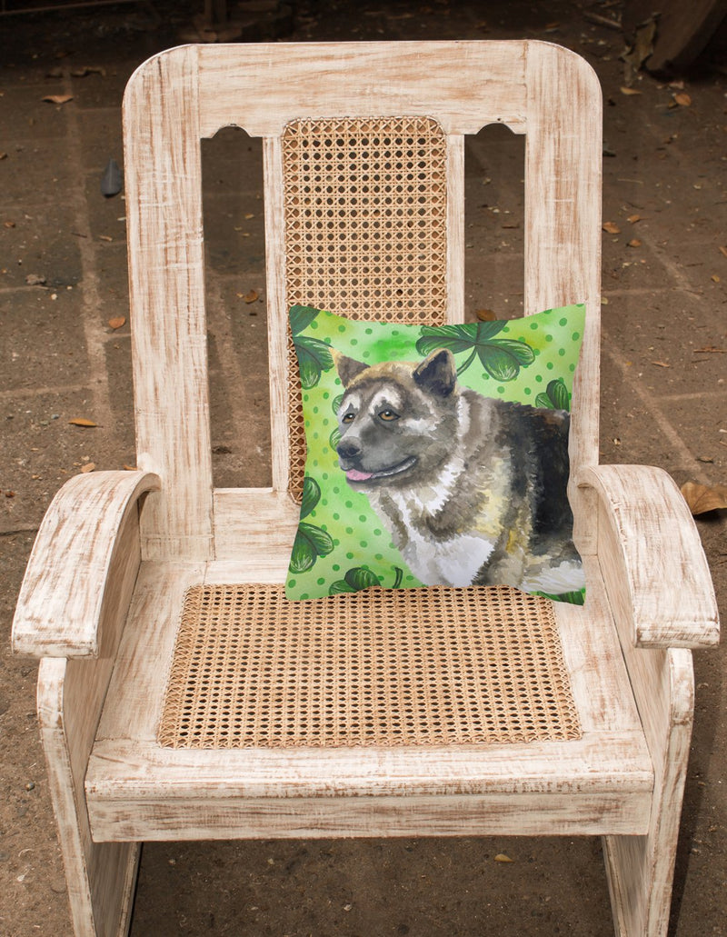 American Akita St Patrick's Fabric Decorative Pillow BB9843PW1818