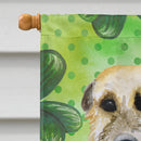 Irish Wolfhound St Patrick's House Flag 28x40 Porch Sleeve Pole Decorative Outside Yard Banner Artwork Wall Hanging, Polyester