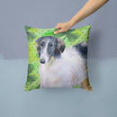 Borzoi St Patrick's Throw Pillow - 14x14 Decorative Pillow – Art for Your Home & Patio BB9846PW1414