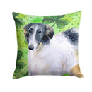 Borzoi St Patrick's Throw Pillow - 14x14 Decorative Pillow – Art for Your Home & Patio BB9846PW1414