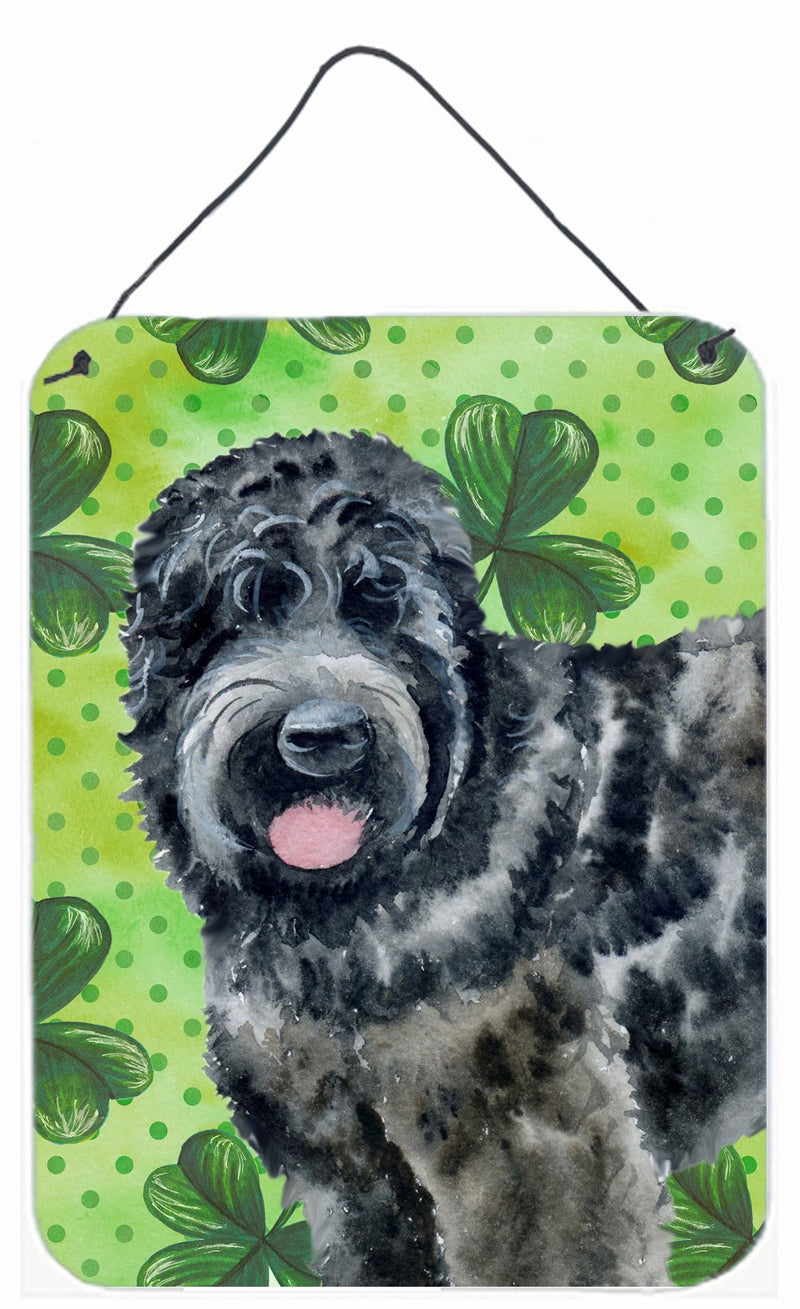 Black Russian Terrier St Patrick's Wall or Door Hanging Prints BB9851DS1216