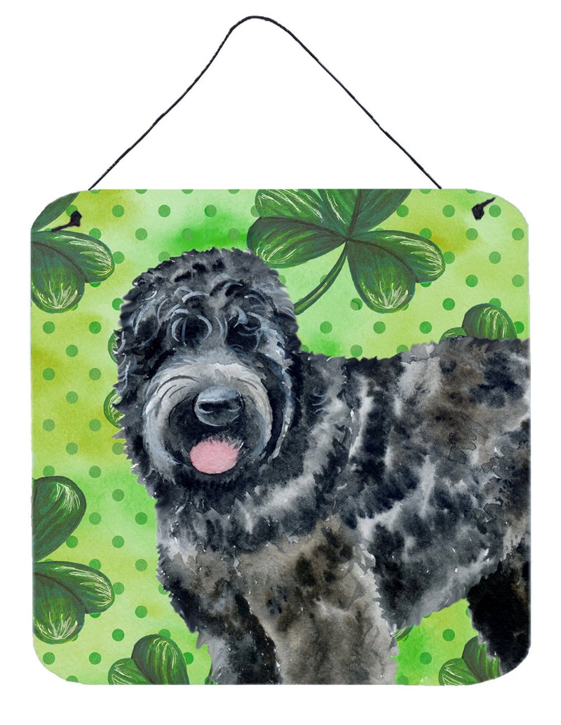 Black Russian Terrier St Patrick's Wall or Door Hanging Prints BB9851DS66