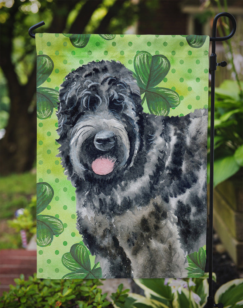 Black Russian Terrier St Patrick's Garden Flag - Outdoor Decorative Yard Flag BB9851GF