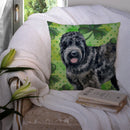 Black Russian Terrier St Patrick's Throw Pillow - 14x14 Decorative Pillow – Art for Your Home & Patio BB9851PW1414