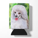 Medium White Poodle St Patrick's Can or Bottle Hugger Cooler Sleeve for Standard 12 oz Cans, Insulated Foam Beer & Soda Can Hugger Reusable