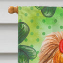 Yorkshire Terrier St Patrick's House Flag 28x40 Porch Sleeve Pole Decorative Outside Yard Banner Artwork Wall Hanging, Polyester