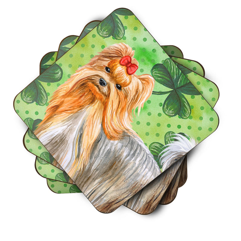 Yorkshire Terrier St Patrick's Foam Coaster Set of 4 BB9859FC