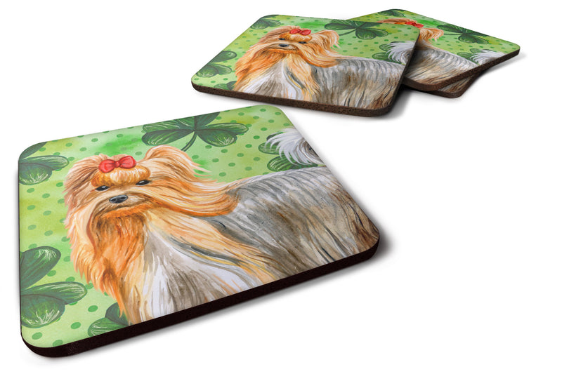 Yorkshire Terrier St Patrick's Foam Coaster Set of 4 BB9859FC