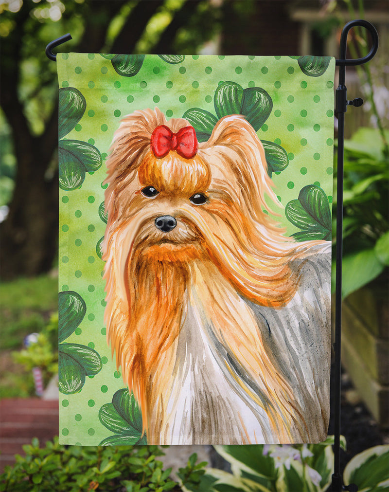 Yorkshire Terrier St Patrick's Flag Garden Size BB9859GF