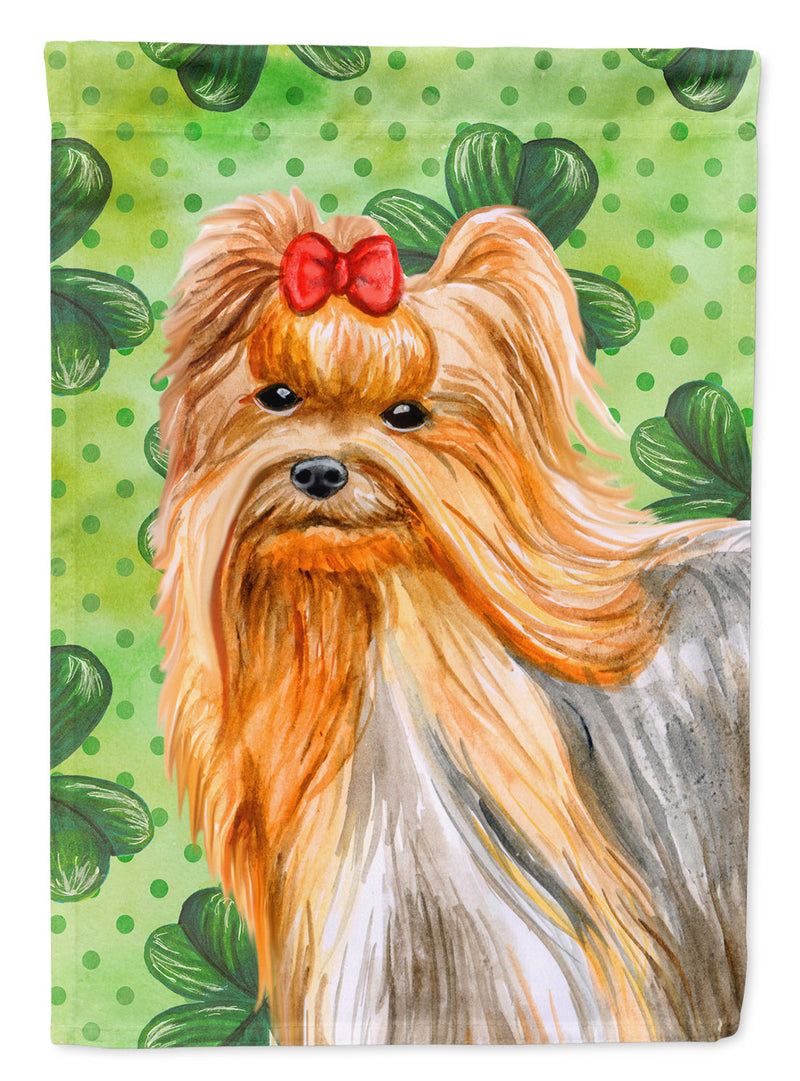 Yorkshire Terrier St Patrick's Flag Garden Size BB9859GF