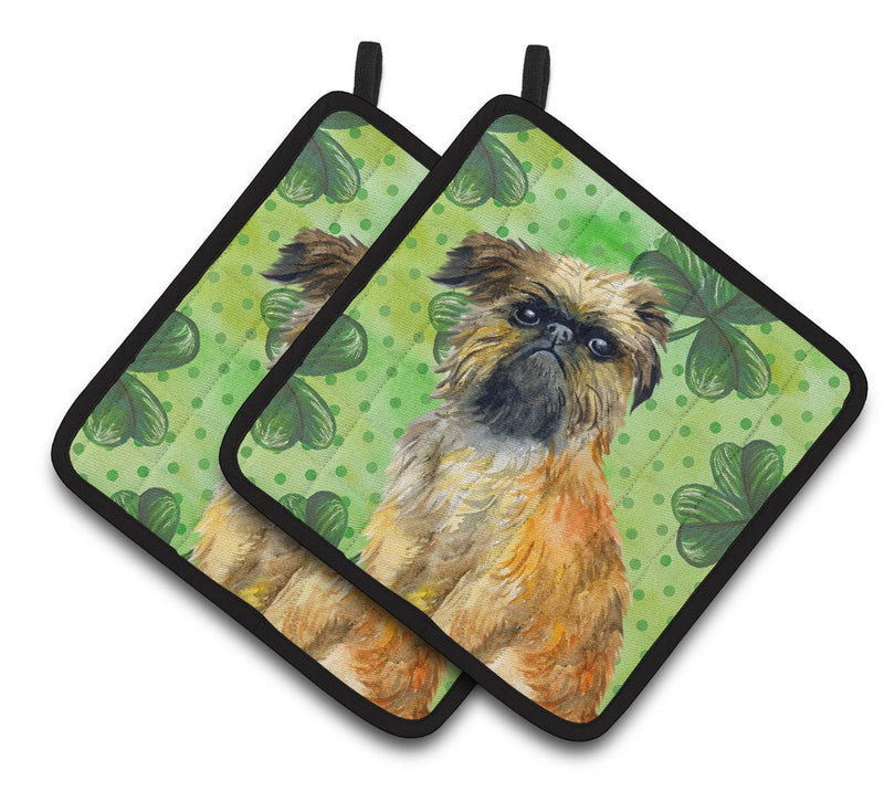 Brussels Griffon St Patrick's Pair of Pot Holders BB9861PTHD