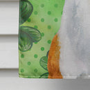 Basenji St Patrick's House Flag 28x40 Porch Sleeve Pole Decorative Outside Yard Banner Artwork Wall Hanging, Polyester