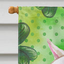 Bull Terrier St Patrick's House Flag 28x40 Porch Sleeve Pole Decorative Outside Yard Banner Artwork Wall Hanging, Polyester