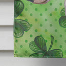 Bull Terrier St Patrick's House Flag 28x40 Porch Sleeve Pole Decorative Outside Yard Banner Artwork Wall Hanging, Polyester