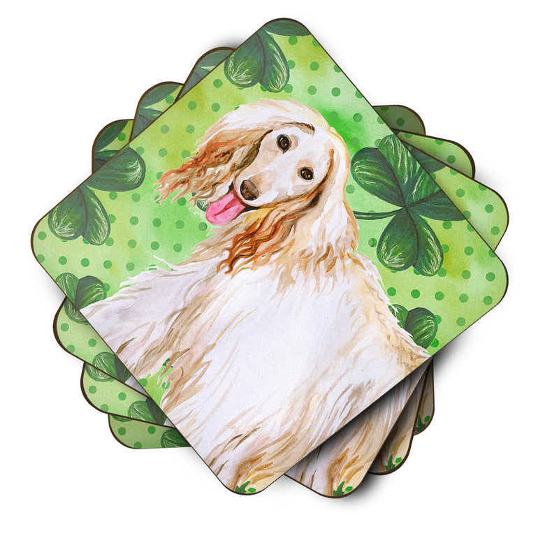 Afghan Hound St Patrick's Foam Coaster Set of 4 BB9876FC