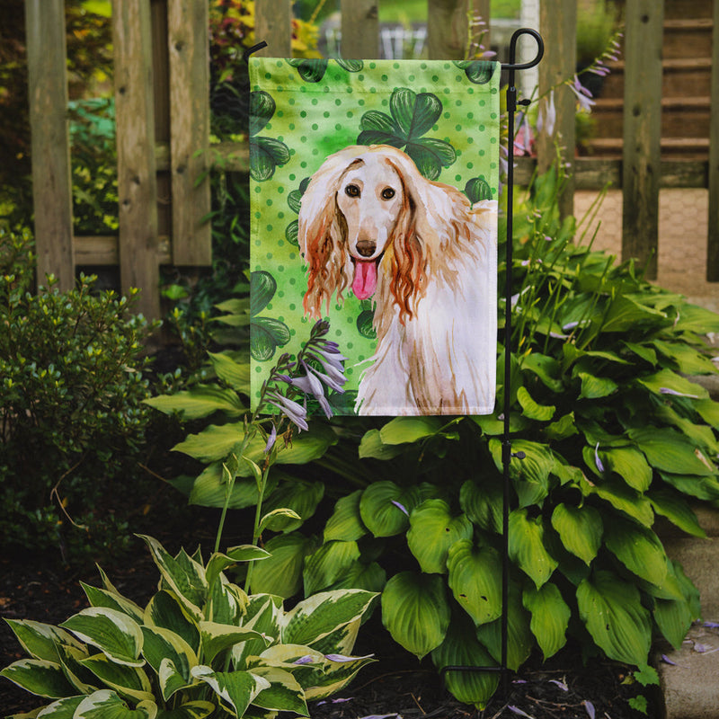 Afghan Hound St Patrick's Flag Garden Size BB9876GF