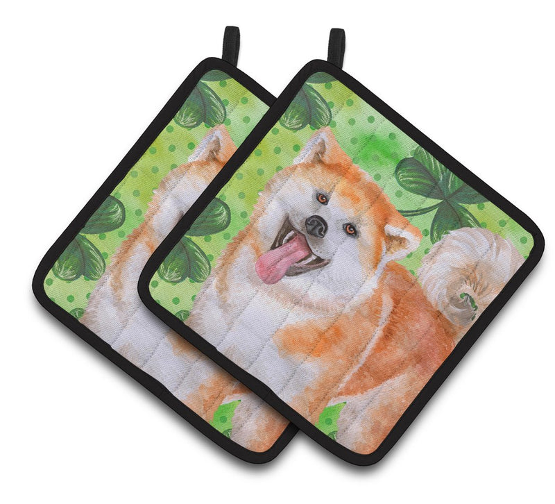 Akita St Patrick's Pair of Pot Holders BB9877PTHD