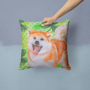 Akita St Patrick's Throw Pillow - 14x14 Decorative Pillow – Art for Your Home & Patio BB9877PW1414