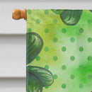 Doberman Pinscher St Patrick's House Flag 28x40 Porch Sleeve Pole Decorative Outside Yard Banner Artwork Wall Hanging, Polyester