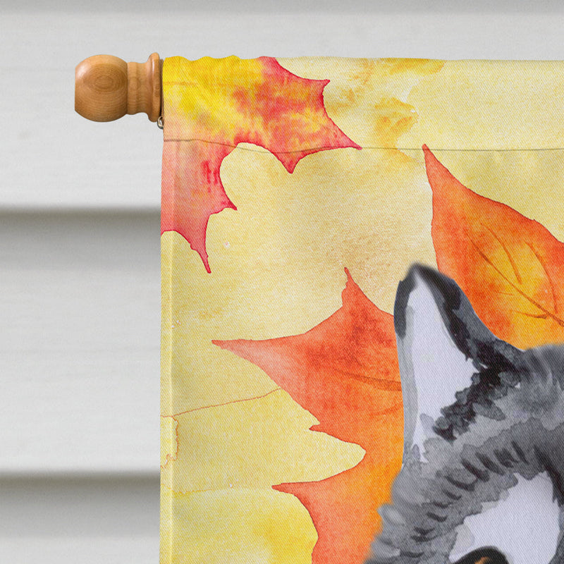 Alaskan Malamute Fall Flag Canvas House Size BB9899CHF