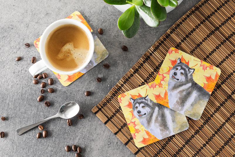Alaskan Malamute Fall Foam Coaster  BB9899FC
