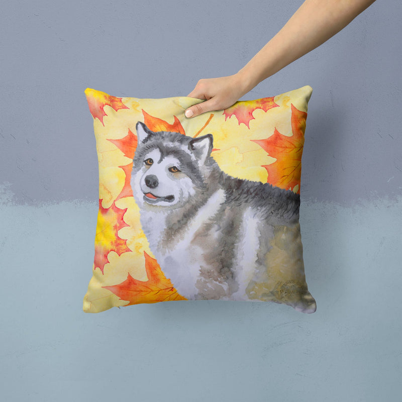Alaskan Malamute Fall Throw Pillow - 14x14 Decorative Pillow – Art for Your Home & Patio BB9899PW1414