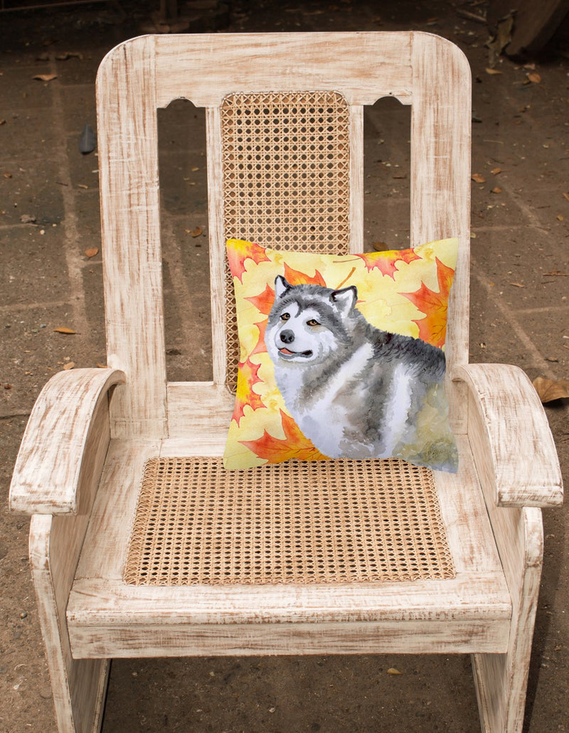 Alaskan Malamute Fall Fabric Decorative Pillow BB9899PW1818