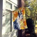 Harlequin Great Dane Fall House Flag 28x40 Porch Sleeve Pole Decorative Outside Yard Banner Artwork Wall Hanging, Polyester