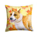 American Staffordshire Fall Throw Pillow - 14x14 Decorative Pillow – Art for Your Home & Patio BB9905PW1414