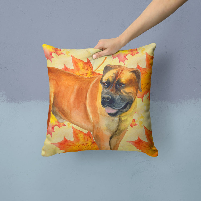 Boerboel Mastiff Fall Throw Pillow - 14x14 Decorative Pillow – Art for Your Home & Patio BB9907PW1414