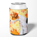 Fox Terrier Fall Can or Bottle Hugger Cooler Sleeve for Standard 12 oz Cans, Insulated Foam Beer & Soda Can Hugger Reusable