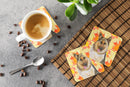 German Shepherd Fall Foam Coasters Set of 4 Cup Coasters for Indoor Outdoor, Tabletop Protection, Anti Slip, Mouse pad Material