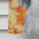 Papillon Fall House Flag 28x40 Porch Sleeve Pole Decorative Outside Yard Banner Artwork Wall Hanging, Polyester