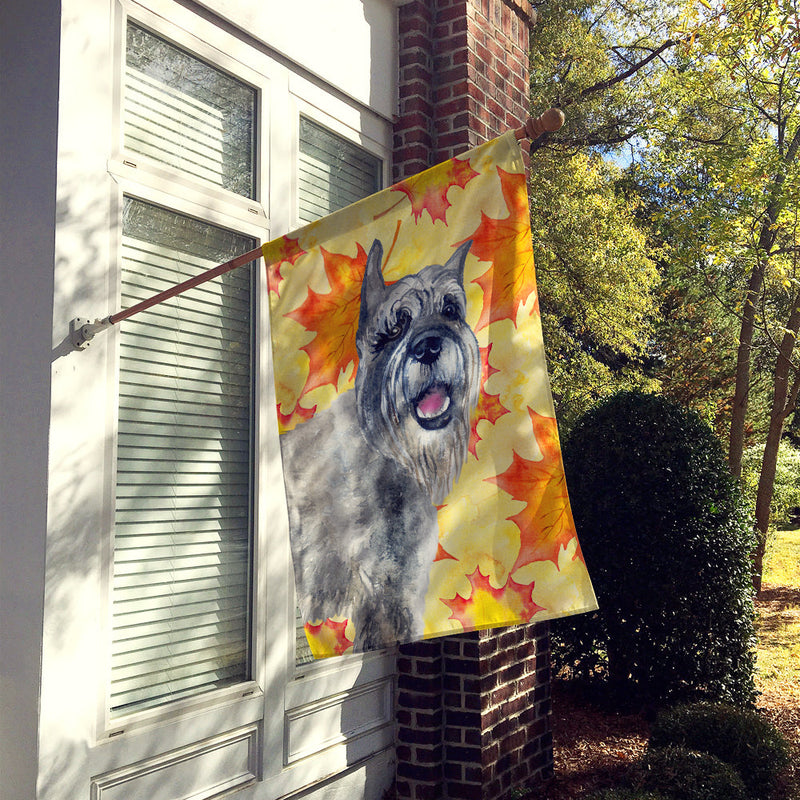 Schnauzer Fall Flag Canvas House Size BB9923CHF