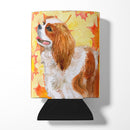 Cavalier Spaniel Fall Can or Bottle Hugger Cooler Sleeve for Standard 12 oz Cans, Insulated Foam Beer & Soda Can Hugger Reusable