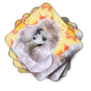 Poodle Fall Foam Coasters Set of 4 Cup Coasters for Indoor Outdoor, Tabletop Protection, Anti Slip, Mouse pad Material