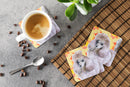 Poodle Fall Foam Coasters Set of 4 Cup Coasters for Indoor Outdoor, Tabletop Protection, Anti Slip, Mouse pad Material