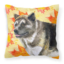 American Akita Fall Fabric Decorative Pillow BB9930PW1818